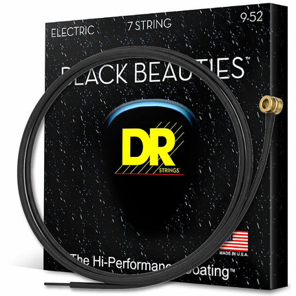 DR BKE7-9 Strings BLACK BEAUTIES™ - BLACK Coloured