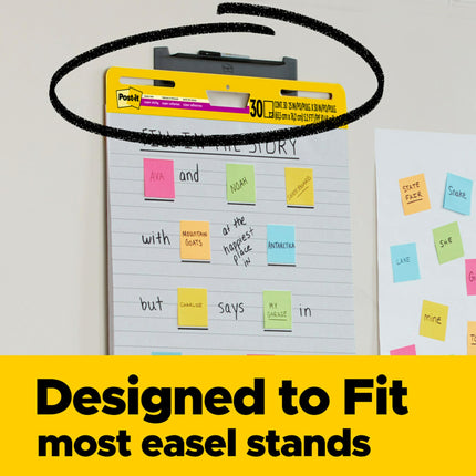 Post-it Super Sticky Easel Pad, 25 x 30 Inches, 30 Sheets/Pad, 6 Pads (561WL VAD 6PK), Large White Lined Premium Self Stick Flip Chart Paper