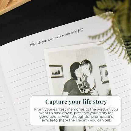 Grandparents Legacy Journal (Charcoal, 85 Pages) by Duncan & Stone - Memory Journal for Grandparents & Parents - Grandma Story Album - Ideal Gift of a Legacy Journal