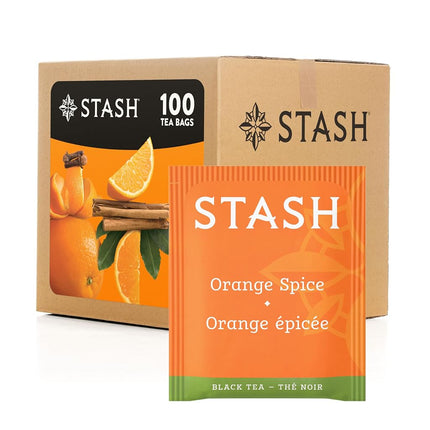 Stash Tea Orange Spice Black Tea, Box of 100 Tea B