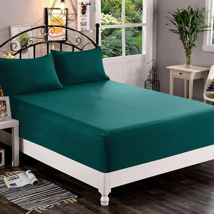 Elegant Comfort 1500 Premium Quality Fitted Sheet Ultra Soft 18-24 Inch Extra Deep Pocket - Single Fitted Sheet for High Mattress - Wrinkle Free with Smart Storage Pockets, Full, Marine Teal