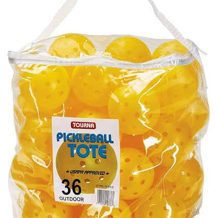 Tourna Strike Outdoor Pickleballs (36 Pack) USAPA Approved, Optic Yellow (PIKL-36-OY-O)