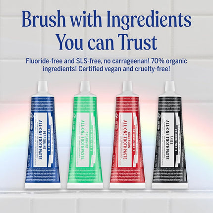 Dr. Bronner's All-One Fluoride Free Toothpaste - Cinnamon, 140g, 3-Pack
