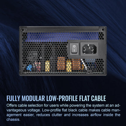 Fuente de alimentación Thermaltake Toughpower GF3 850W 80+ Gold Full Modular lista para SLI/Crossfire ATX 3.0 Standard, conector PCIe Gen.5 12VHPWR incluido, PS-TPD-0850FNFAGU-4, negra (9B17-153-438)