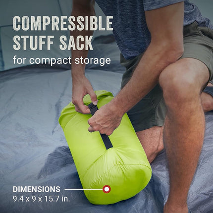 Coleman 2000037220 : Sac de couchage Kompact 30D rect. Spdr C001
