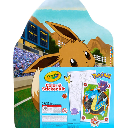 Crayola Pokemon Art Kit for Kids (45pcs), Pokemon Coloring Book Pages & Stickers, Christmas Gifts for Grandkids, DIY Craft Kit for Girls & Boys, Ages 4+