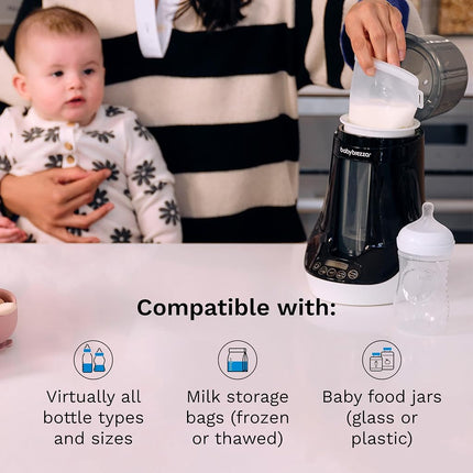 Baby Brezza Fast Baby Milk Warmer for All Bottles of Formula + Breastmilk