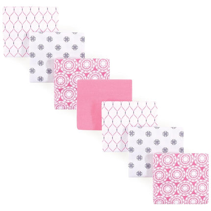 Couverture à langer en flanelle 7 pièces Hudson Baby, médaillon, taille unique