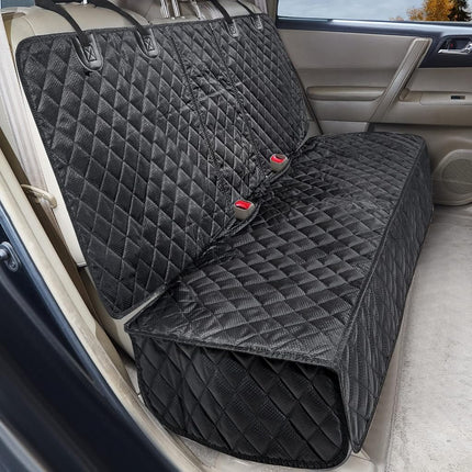 ANOSOSPECIAL Dog Car Seat Cover for Back Seat Cover for Kids ISOFIX,Non Stick Fur Rear Seat Protector for Pet,Nonslip Waterproof Durable Interior Backseat Covers for Auto Van SUV(Large,Black)