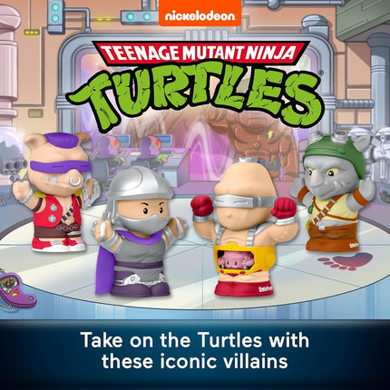 Little People Collector Tortugas Ninja Mutantes Adolescentes: Set de figuras de edición especial de villanos para adultos y fans en caja de regalo de exhibición