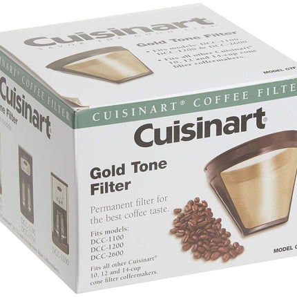 Filtro de café Cuisinart GTF tono dorado, 10-12 tazas