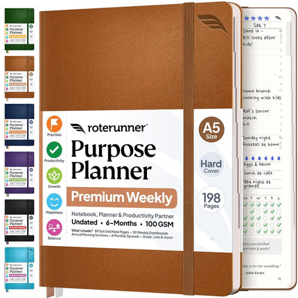 Roterunner Purpose Planner Notebook A5 5.8”x8.3” U