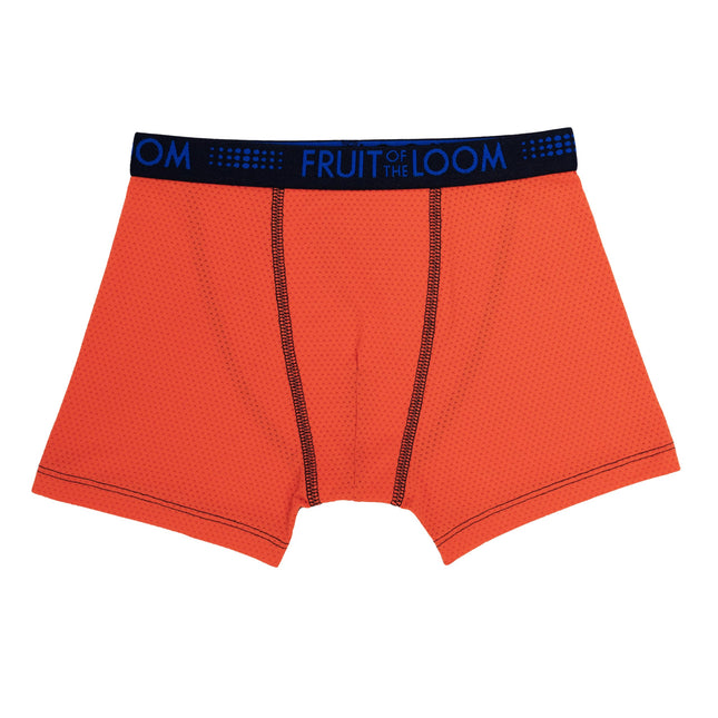 Fruit of The Loom Bóxers para niños pequeños, sin etiqueta y transpirables, paquetes múltiples de colores surtidos, 5 unidades - Micromalla transpirable, Grande