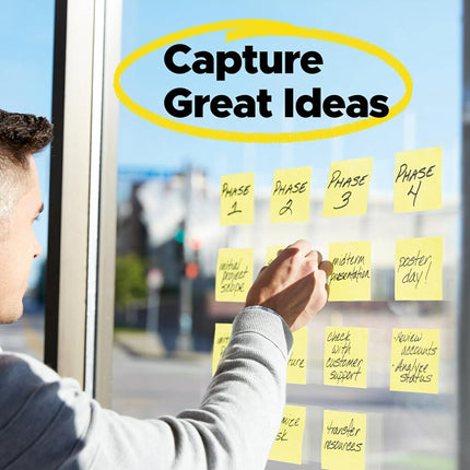 Post-it Super Sticky Pop-up Notes, 3x3 in, 10 Pads, 2X The Sticking Power, Canary Yellow, Recyclable (R330-10SSCY)