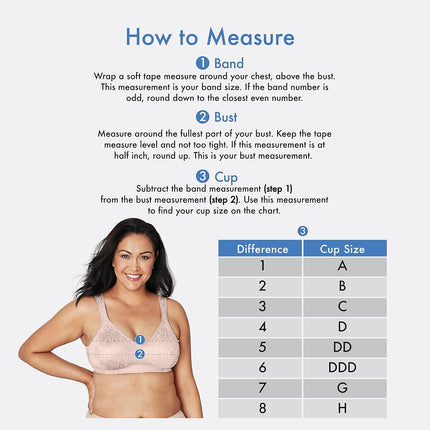 Playtex Women's 18 Hour Comfort-Strap Wireless Bra, Full-Coverage Bra with 4-Way TruSupport, Single & 2-Pack, White, 40H US