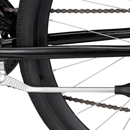 Schwinn Center Mounted Bike Kickstand, With End Cap Cover, Includes Top Plate and Bolt, Lightweight Aluminum, Fits Most Adult Bikes, Silver