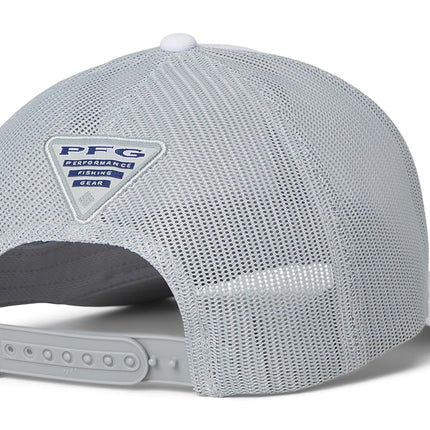 Columbia Unisex's PFG Mesh Snap Back Cap, White/Cool Grey/Fish Flag, One Size