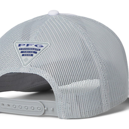 Columbia Unisex's PFG Mesh Snap Back Cap, White/Cool Grey/Fish Flag, One Size