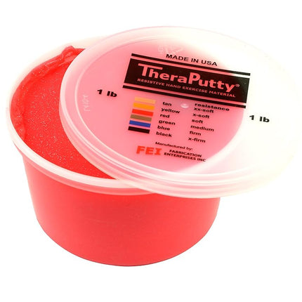 (0.5kg, Red: Soft) - CanDo Theraputty 10-2775 Sparkle Exercise Material 0.5kg. Red Soft