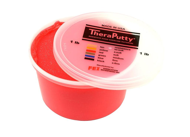 (0.5kg, Red: Soft) - CanDo Theraputty 10-2775 Sparkle Exercise Material 0.5kg. Red Soft