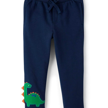 Gymboree Boys' and Toddler Fleece Jogger Sweatpants, Tidal Dino, 6
