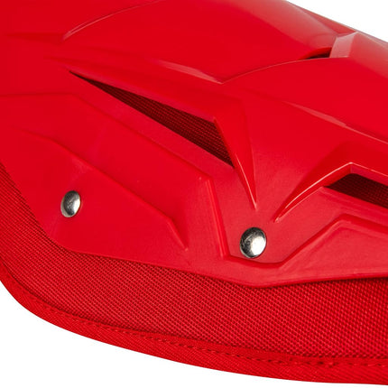 CHAMPRO Optimus MVP Double Knee Baseball Catcher’s Leg Guards, 16.5" Length, Scarlet, CG100SC
