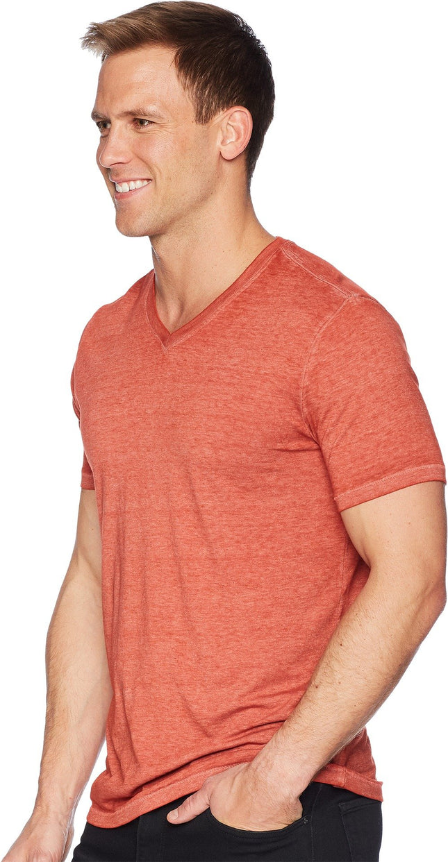 Camiseta Lucky Brand para hombre, con cuello en V y efecto desgastado Venice, color Bossa Nova, talla XL