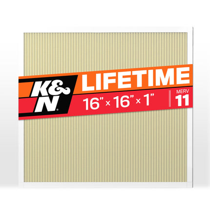 K&N 16X16X1 HVAC Furnace Air Filter, Lasts a Lifet