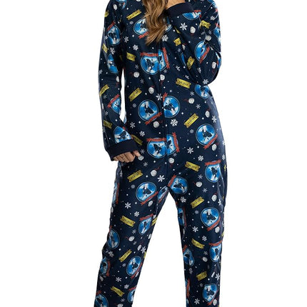 INTIMO Polar Express Adult Believe Hooded One-Piece Footless Sleeper Union Suit For Men and Women, Polar Express, XXL-3XL
