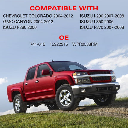 BDFHYK 741-015 Regulador de elevalunas eléctrico para coche con motor delantero derecho del lado del pasajero compatible con Chevy Colorado 2004-2012 compatible con GMC Canyon compatible con Isuzu I-280 I-290 I-350 I-370