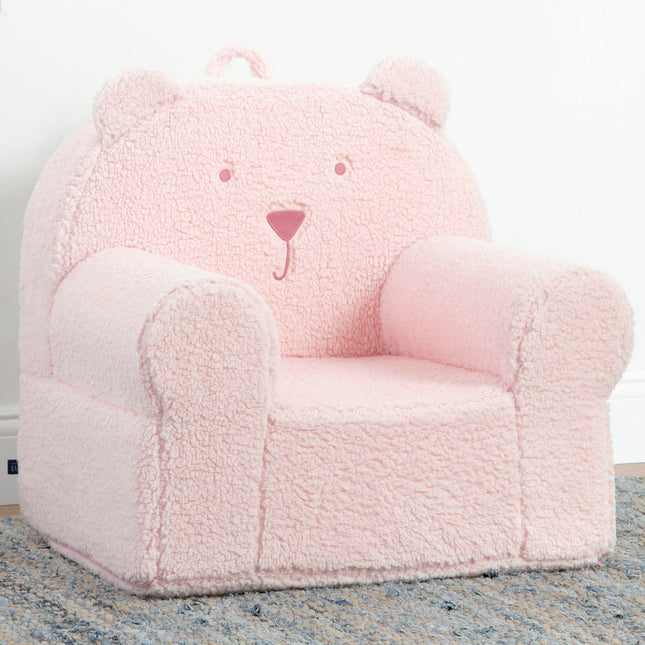 babyGap by Delta Children Sherpa Bear Chair - Greenguard Gold Certified, Blush