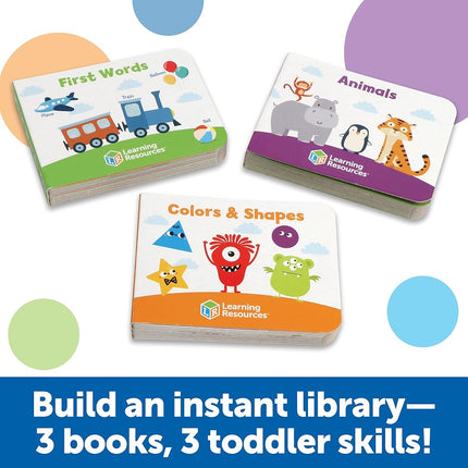 Learning Resources Skill Builders! Toddler Flipbook Library, 3 Pieces, Ages 2+, Educational Toys, Alphabet Learning, Toddler Learning Books, Toddler Activity Book