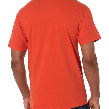 Champion Men's, Classic Graphic, Soft and Comfortable T-Shirts Logo (Reg. Or Big & Tall), Spicy Orange Script, Medium