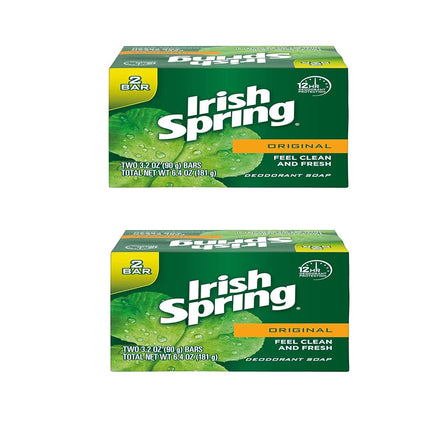 Irish Spring Bar Soap 3.2 Oz Bar (Original, 4 Bars