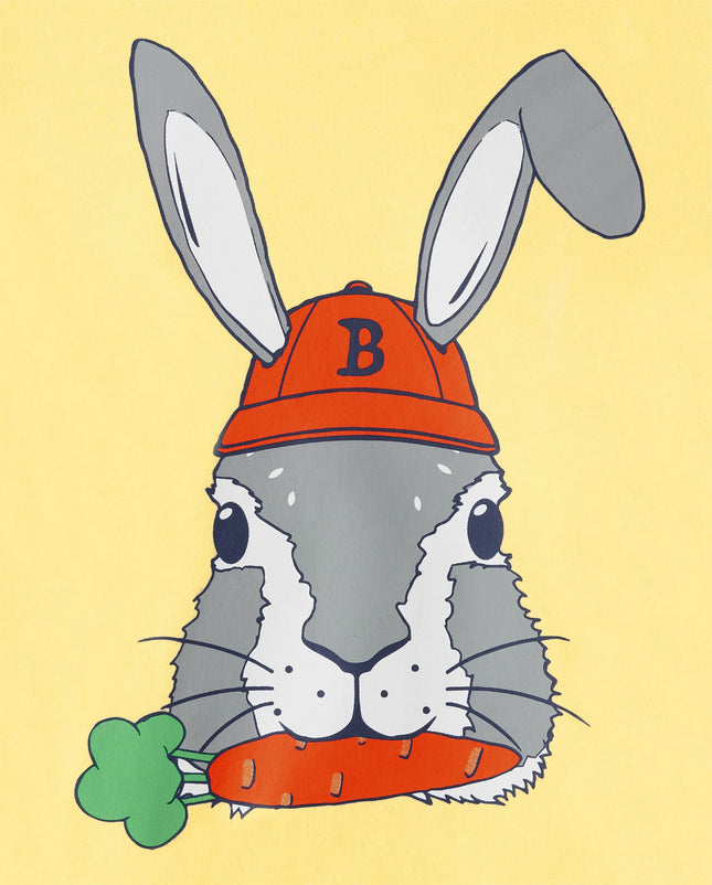 The Children's Place Baby Boys' and Toddler All Holidays,Birthdays Short Sleeve Graphic T-Shirts, Bunny Carrot, 4T
