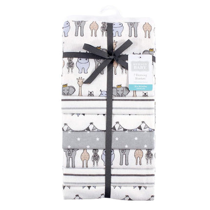 Lot de langes en flanelle de coton unisexe Hudson Baby, Royal Safari, taille unique