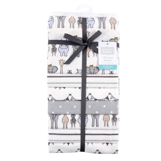 Lot de langes en flanelle de coton unisexe Hudson Baby, Royal Safari, taille unique