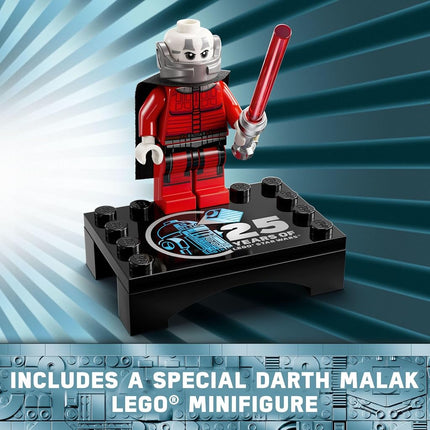 LEGO Star Wars R2-D2 Brick Built Droid Figure, Collectible May The 4th Toy with Exclusive 25th Anniversary Minifigure Darth Malak, Star Wars Gift Idea for Kids or Fans Ages 10 and Up, 75379