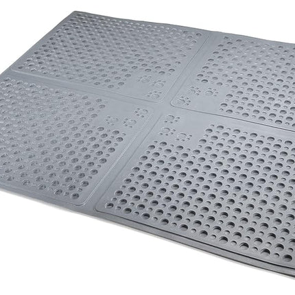 Purr-Fect Paws Cat Litter Mat, Large, Gray