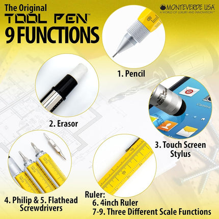Monteverde ONE TOUCH TOOL SET BALLPOINT PEN WITH STYLUS YELLOW + TOOL PENCIL YELLOW