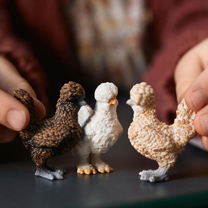 Schleich Farm World - 3Pc Chicken Friends Toy Figurine - Kids 3+ | 42574