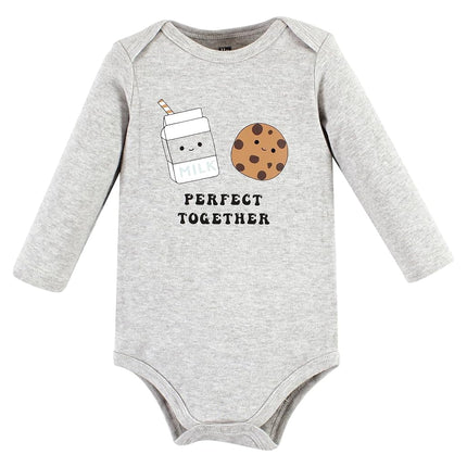 Hudson Baby Bodysuits à manches longues en coton unisexe pour bébé, lot Milk Cookies, 6-9 mois