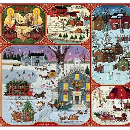Buffalo Games – Silver Select Charles Wysocki Winter Collage 2000 Piece Jigsaw Puzzle Colorful Puzzle for Adults – Precision-Cut Pieces, Beautiful Artwork, and Hours of Relaxing Fun
