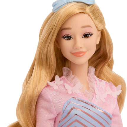 Mattel Universal Wicked Glinda Fashion Doll & Accessories with Styled Blonde Hair, Posability & Removable School Uniform Look