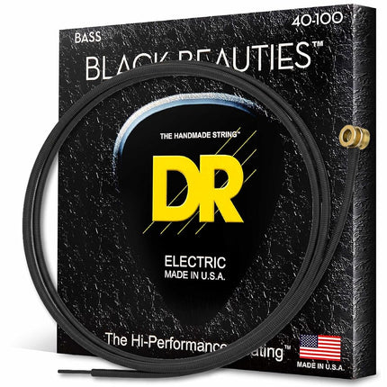 DR Strings BLACK BEAUTIES™ - BLACK Coloured Bass S