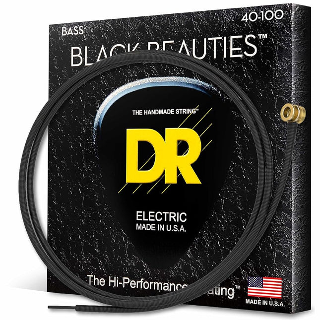 DR Strings BLACK BEAUTIES™ - BLACK Coloured Bass S