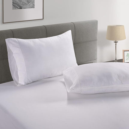 LANE LINEN Twin Sheet Set 100% Organic Cotton Cooling Soft 6pc - White