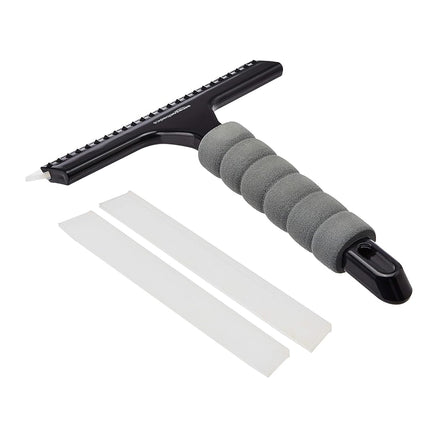 Amazon Basics Window Squeegee with Handle for Glass, Mirrors, Car Windows, Black