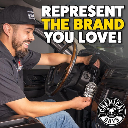 Chemical Guys Black Frost Air Freshener and Odor Eliminator, 16 fl oz Spray with 3 Pack of Hanging Air Fresheners (Great for Cars, Trucks, SUVs, RVs, Home, Office, Dorm Room & More) - HOL432