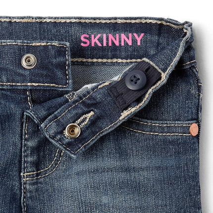 The Children's Place Jeans ajustados básicos para bebés y niñas pequeñas, un solo lavado azul, de 6 a 9 meses